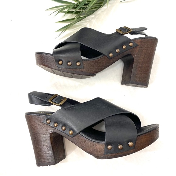 Kenneth Cole Reaction Shoes - Kenneth Cole |  Studded Leather Log Cabin Heels